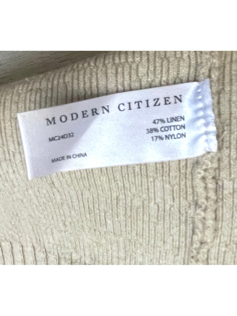 Modern Citizen Sleeveless Knit Tie-Waist Dress, Medium Oatmeal Color - Picture 15 of 16
